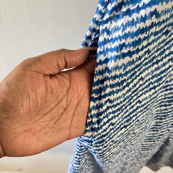 Tucker NYC Safari Button-Up Midi Shirt Dress Womens Small Cobalt Blue No Belt - Picture 5 of 11